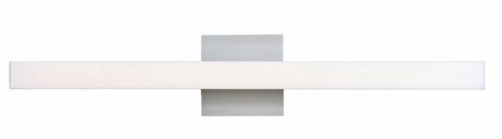 Abra Lighting-20017WV-BA-Sabre - 24 Inch 20W 1 LED Bath Bar Brushed Aluminum Brushed Aluminum Finish with White Glass