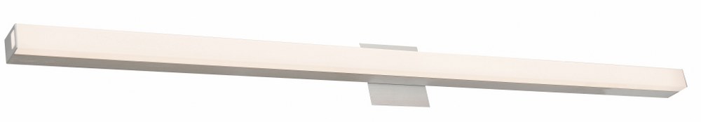 Abra Lighting-20019WV-BA-Sabre - 48 Inch 44W 1 LED Bath Bar Brushed Aluminum Brushed Aluminum Finish with White Glass