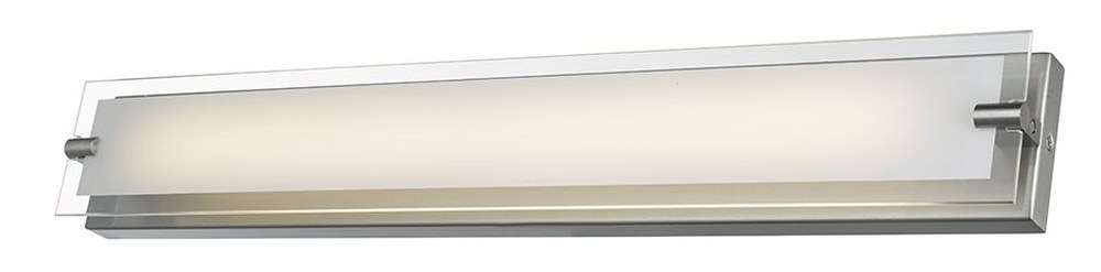 Abra Lighting-20027WV-BN-Blaze - 28.3 Inch 32W 1 LED Bath Vanity Brushed Nickel Chrome Finish with Frosted Glass
