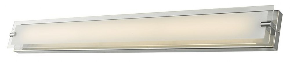 Abra Lighting-20027WV-CH-Blaze - 28.3 Inch 32W 1 LED Bath Vanity Chrome Chrome Finish with Frosted Glass