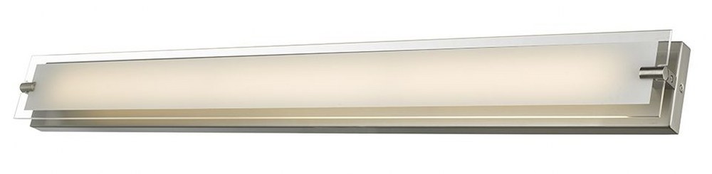 Abra Lighting-20028WV-BN-Blaze - 39.4 Inch 48W 1 LED Bath Vanity   Brushed Nickel Finish with Frosted Glass