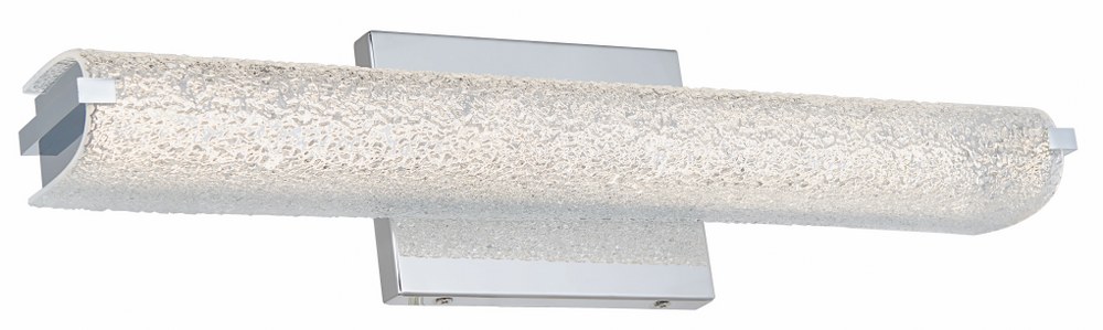 Abra Lighting-20042WV-CH-Eco - 19 Inch 16W 1 LED Oval Bath Vanity   Chrome Finish with Water Glass