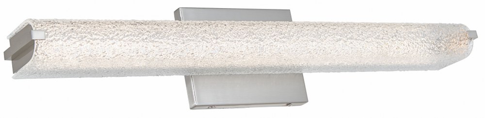 Abra Lighting-20043WV-BN-Eco - 24 Inch 22W 1 LED Oval Bath Vanity Brushed Nickel Chrome Finish with Water Glass