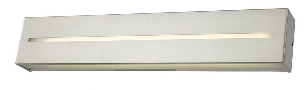 Abra Lighting-20067WV-BN-Grin - 24 Inch 24W 1 LED Bath Vanity   Brushed Nickel Finish with Frosted Glass
