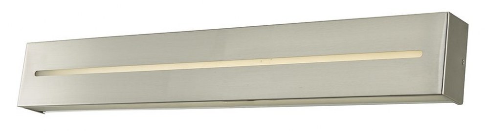 Abra Lighting-20068WV-BN-Grin - 32 Inch 32W 1 LED Bath Vanity   Brushed Nickel Finish with Frosted Glass