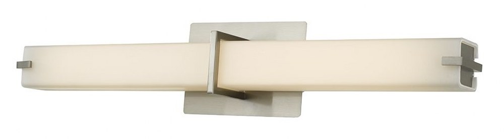 Abra Lighting-20090WV-BN-Squire - 26.34 Inch 32W 1 LED Bath Vanity   Brushed Nickel Finish with Opal Glass