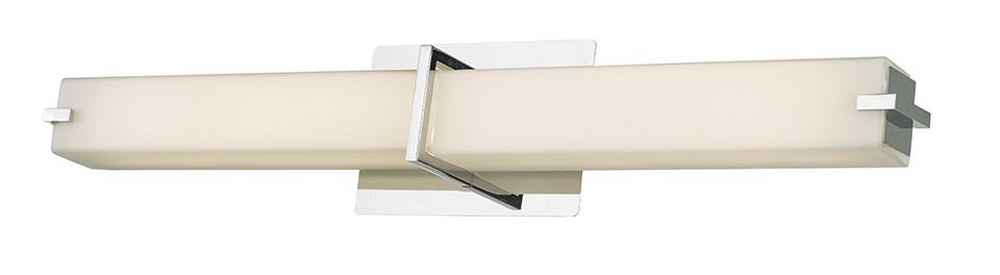 Abra Lighting-20090WV-CH-Squire - 26.34 Inch 32W 1 LED Bath Vanity   Chrome Finish with Opal Glass