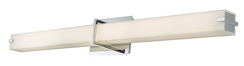Abra Lighting-20091WV-CH-Squire - 38 Inch 48W 1 LED Bath Vanity   Chrome Finish with Opal Glass