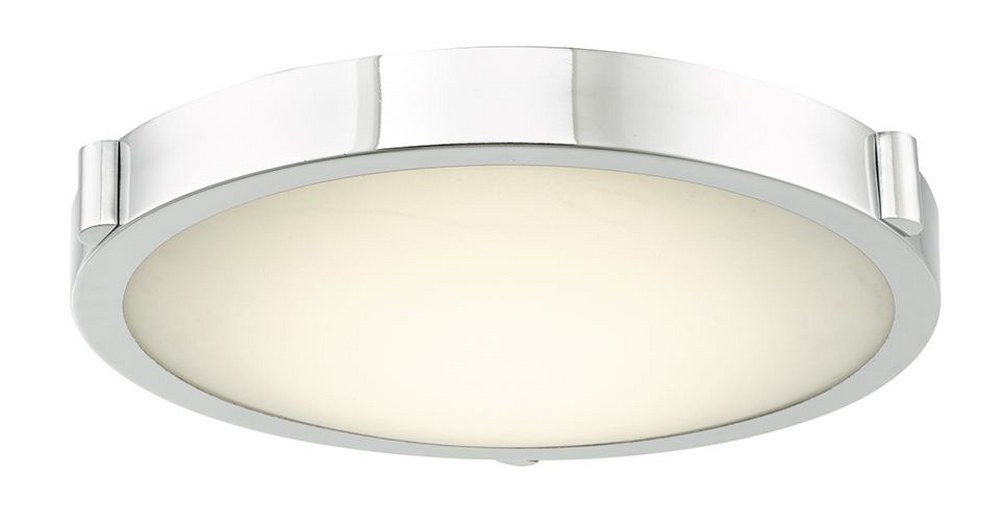 Abra Lighting-30066FM-CH-Halo - 12.9 Inch 20W 1 LED Flush Mount   Chrome Finish with Frosted Glass