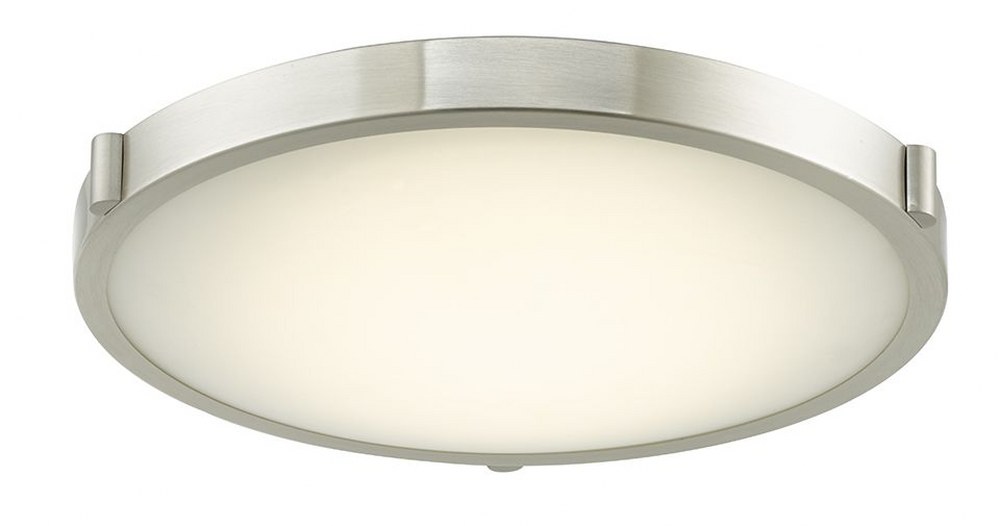 Abra Lighting-30067FM-BN-Halo - 16.8 Inch 29W 1 LED Flush Mount   Brushed Nickel Finish with Frosted Glass