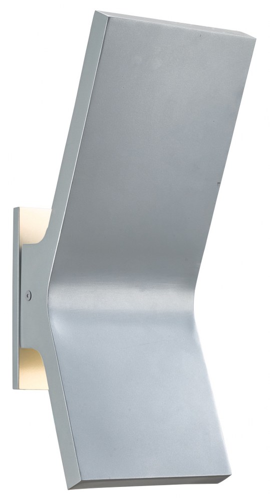 Abra Lighting-50000ODW-SL-Yoga - 14 Inch 15W 2 LED Wall Sconce   Slate Finish with Frosted Glass