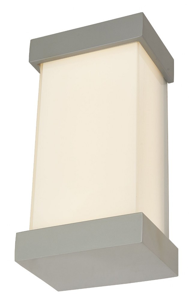 Abra Lighting-50012ODW-SL-Loki - 13.6 Inch 15W 1 LED Wall Sconce   Silica Finish with Frosted Glass