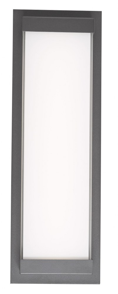 Abra Lighting-50015ODW-SL-Atom - 18.1 Inch 18W 1 LED Wall Sconce   Silica Finish with Frosted Glass