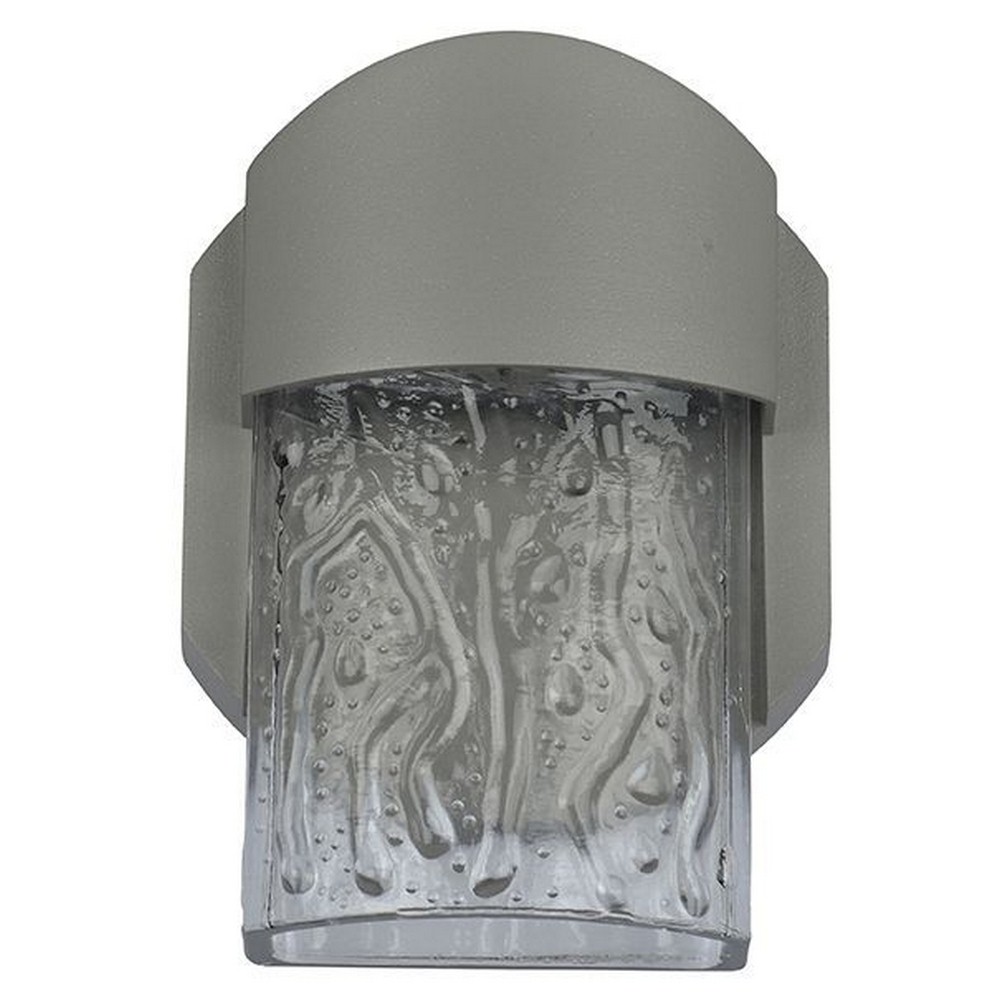 Access Lighting-20043LEDDMG-SAT/CLR-Mist-14.7W 1 LED Marine Grade Outdoor Wall Sconce-4.33 Inches Wide by 5.82 Inches Tall Satin Nickel  Satin Nickel Finish with Clear Glass