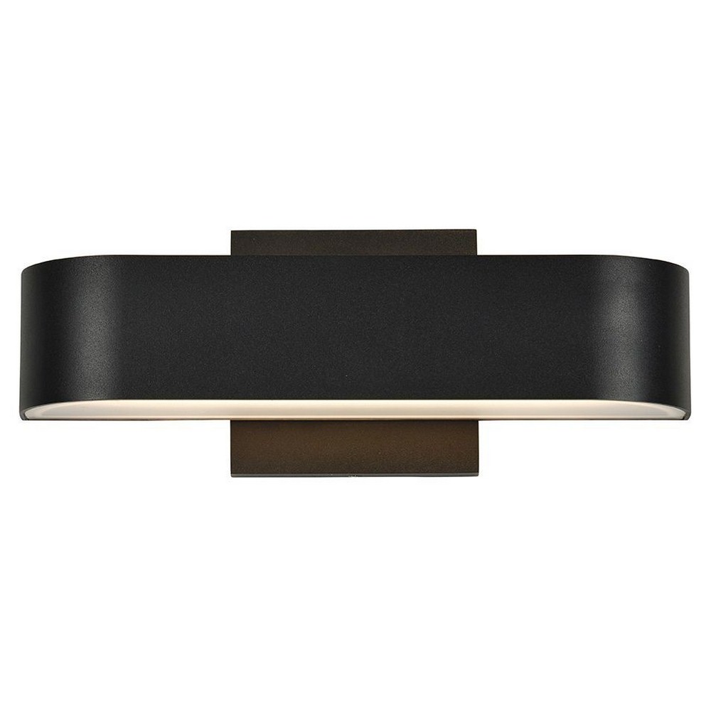 Access Lighting-20046LEDDMG-BL/FST-Montreal-27W 2 LED Marine Grade Outdoor Wall Sconce-11.96 Inches Wide by 2.48 Inches Tall   Black Finish with Frosted Glass
