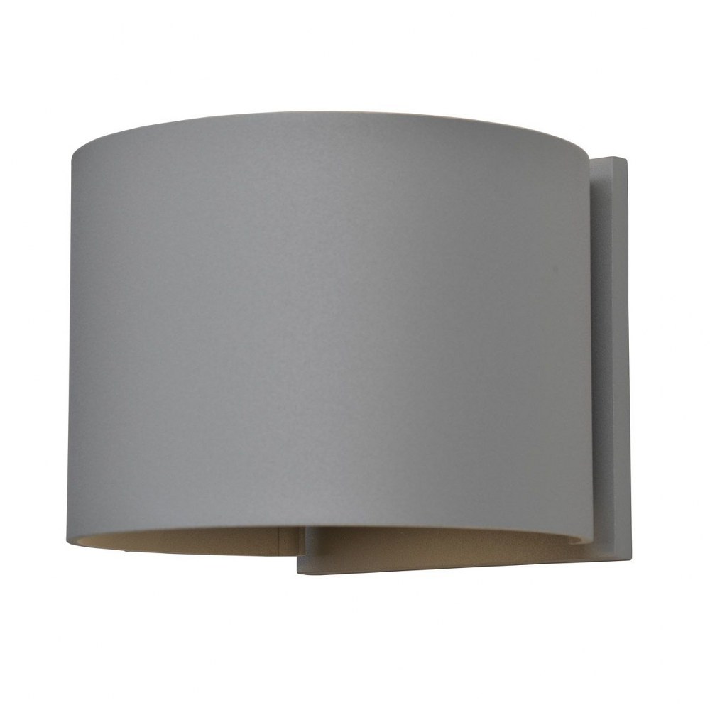 Access Lighting-20399LEDMGRND-SAT-Curve-6W 2 LED Marine Grade Outdoor Wall Sconce-6 Inches Wide by 4.4 Inches Tall Satin Nickel  White Finish