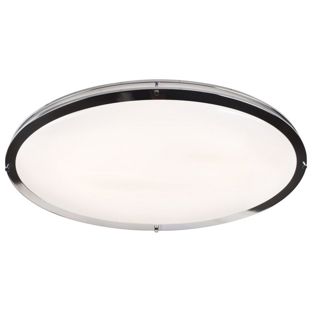 Access Lighting-20468LEDD-CH/ACR-Solero-48W 1 LED Oval Flush Mount in Contemporary Style-32.5 Inches Wide by 5 Inches Tall Chrome  Brushed Steel Finish with White/Acrylic Glass