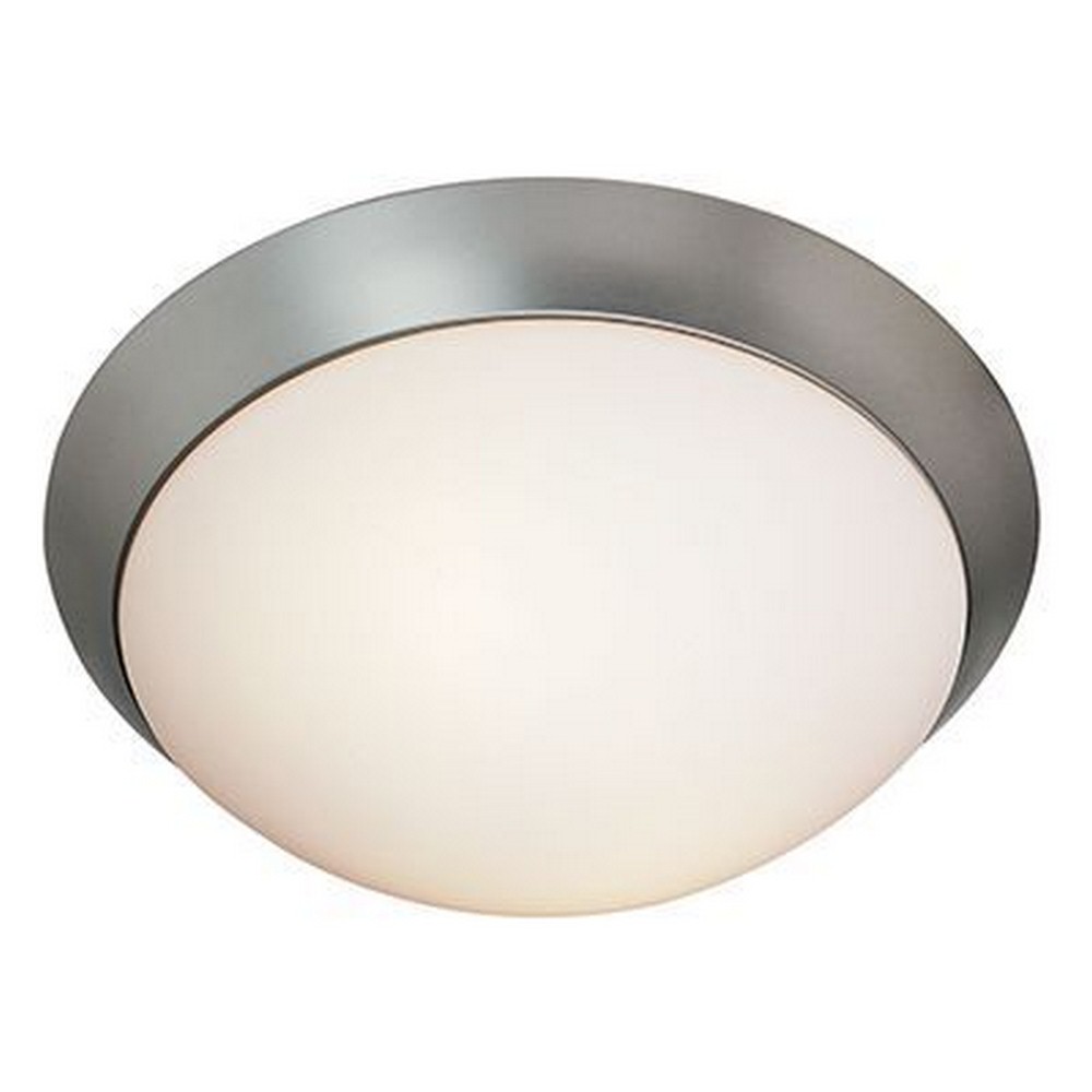 Access Lighting-20624LEDD-BS/OPL-Cobalt-15W 1 LED Flush Mount-11 Inches Wide by 3.6 Inches Tall   Brushed Steel Finish with Opal Glass