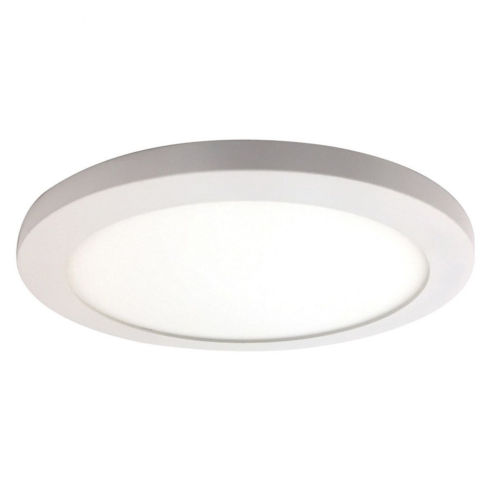 Access Lighting-20812LEDD-WH/ACR-Disc-15W 1 LED Large Round Flush Mount-9.5 Inches Wide by 0.5 Inches Tall White  White Finish with White Acrylic Glass