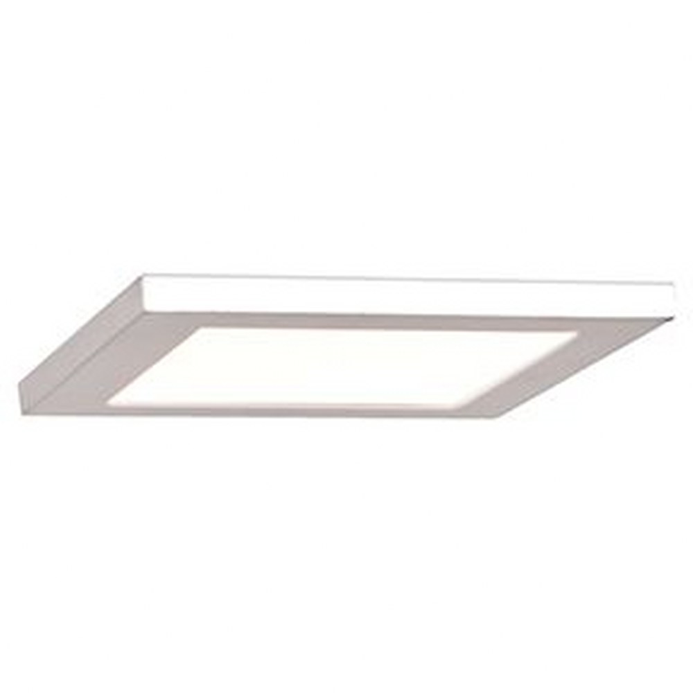 Access Lighting-20814LEDD-WH/ACR-Boxer-15W 1 LED Medium Square Flush Mount-7.5 Inches Wide by 0.5 Inches Tall White  White Finish with White Acrylic Glass