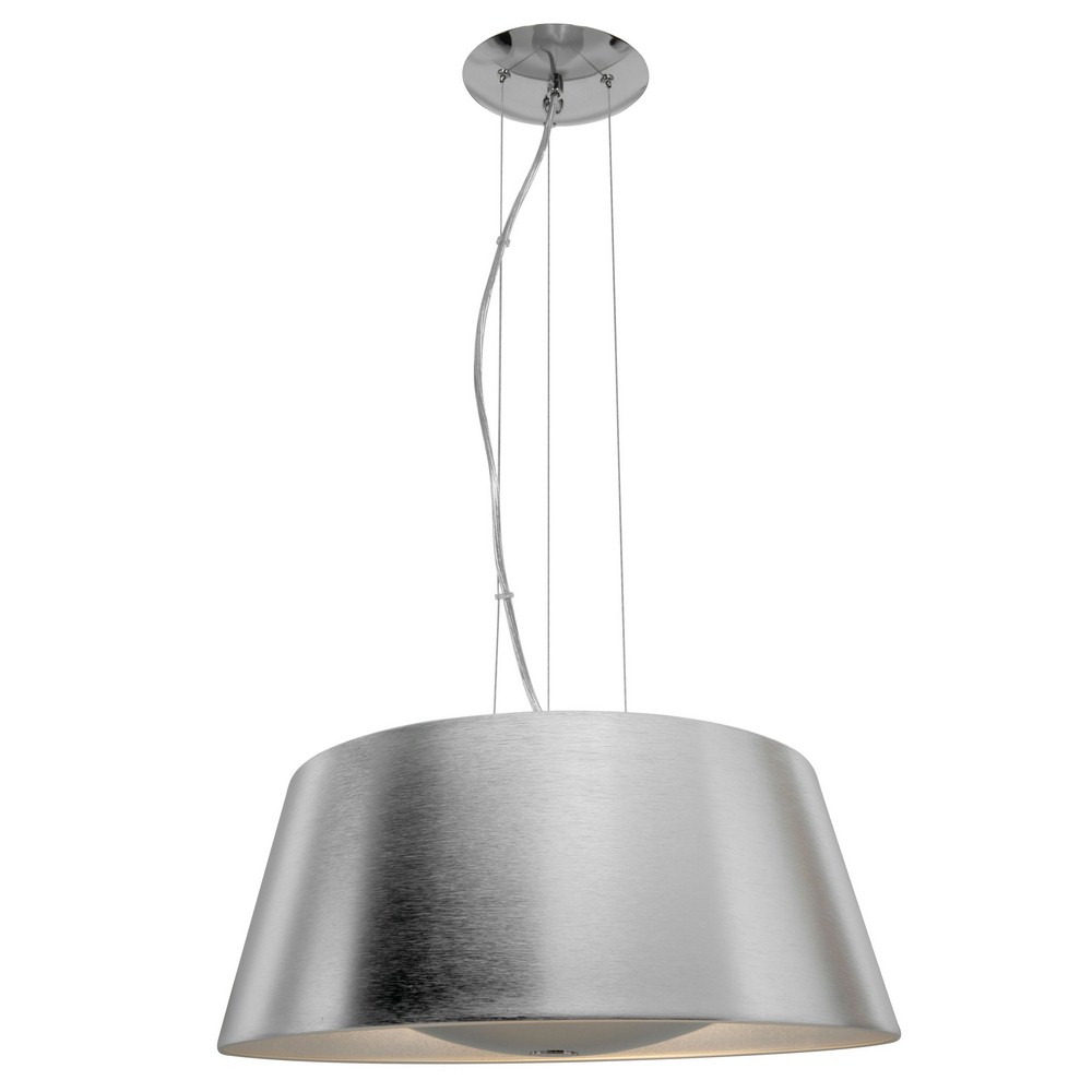 Access Lighting-23765-BSL-Soho-Three Light Pendant-18.75 Inches Wide   Brushed Steel Finish