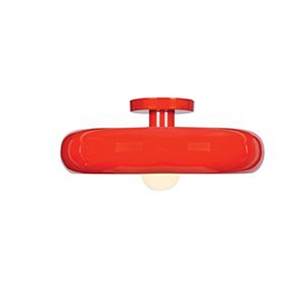 Access Lighting-23880LEDDLP-RED/SILV-Bistro-5W 1 LED Round Small Flush Mount-15.75 Inches Wide by 5.5 Inches Tall Red and Silver  Red and Silver Finish