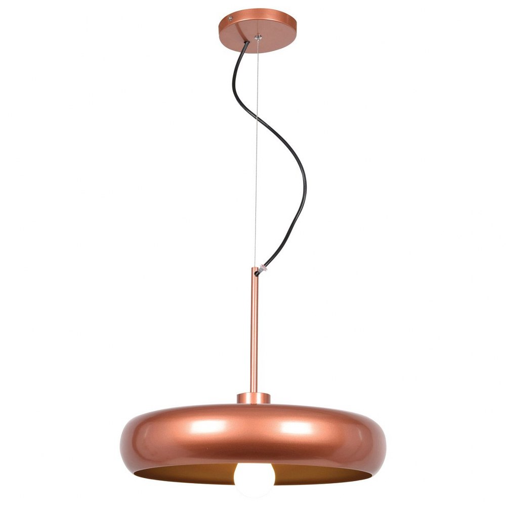 Access Lighting-23882LEDDLP-CP/GLD-Bistro-5W 1 LED Round Small Pendant-15.75 Inches Wide by 12.75 Inches Tall Copper/Gold  Red and Silver Finish