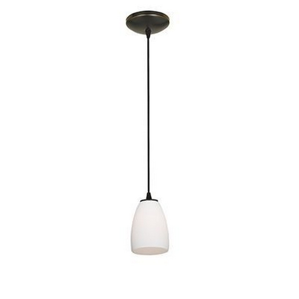 Access Lighting-28069-3C-ORB/OPL-Sherry-11W 1 LED Cord Pendant-4.5 Inches Wide by 6 Inches Tall Oil Rubbed Bronze Opal Oil Rubbed Bronze Finish