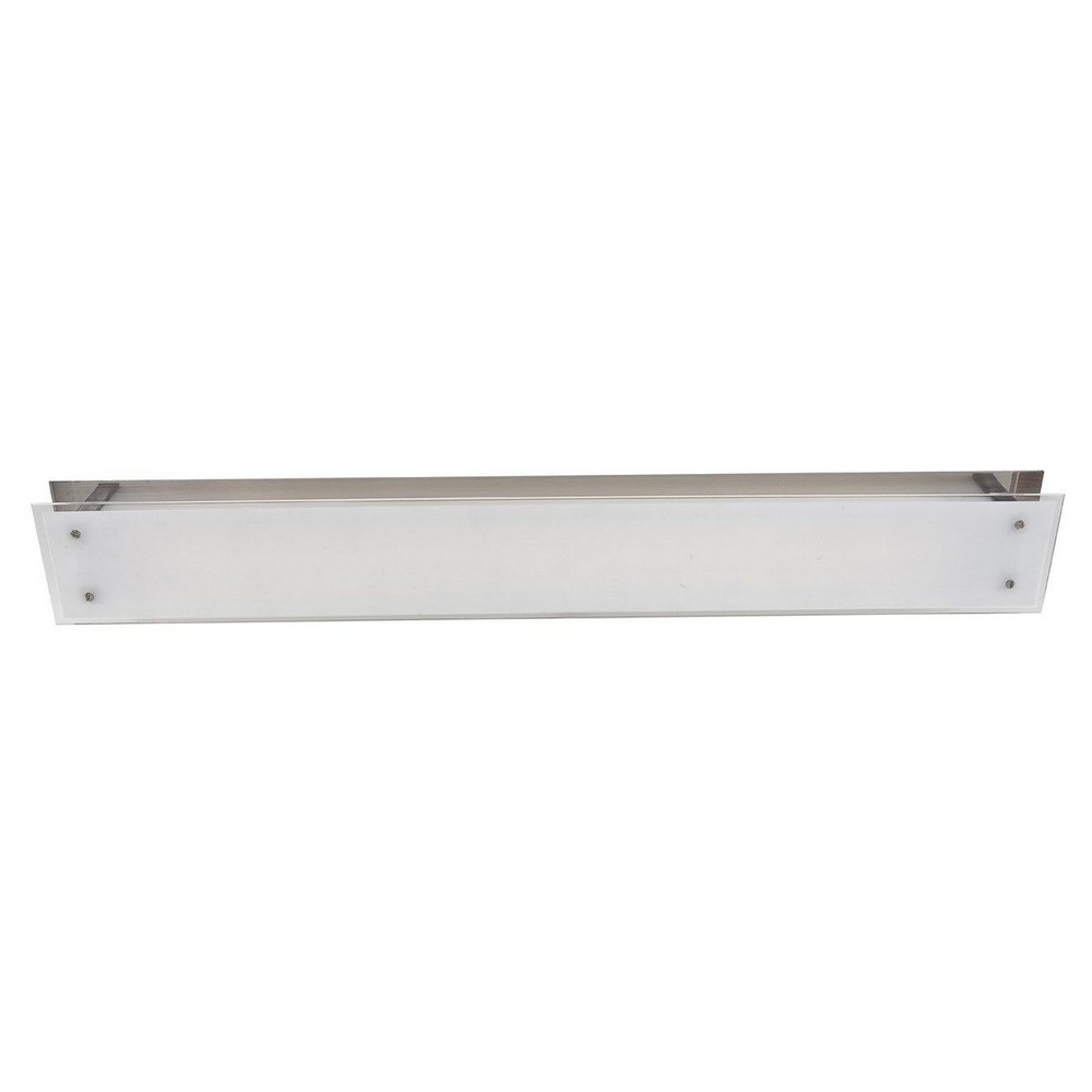 Access Lighting-31030-BS/FST-Vision-Two Light Flush/Wall Mount-38.25 Inches Wide By 4 Inches Tall   Brushed Steel Finish with Frosted Glass