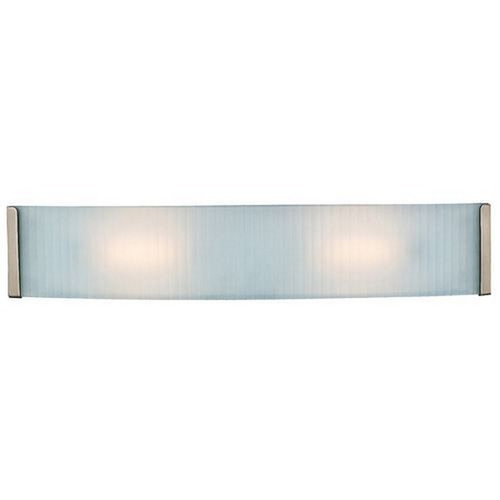 Access Lighting-62042LED-BS/CKF-Helium - 24.5 Inch 13W 1 LED Bath Vanity   Brushed Steel Finish with Checkered Frosted Glass