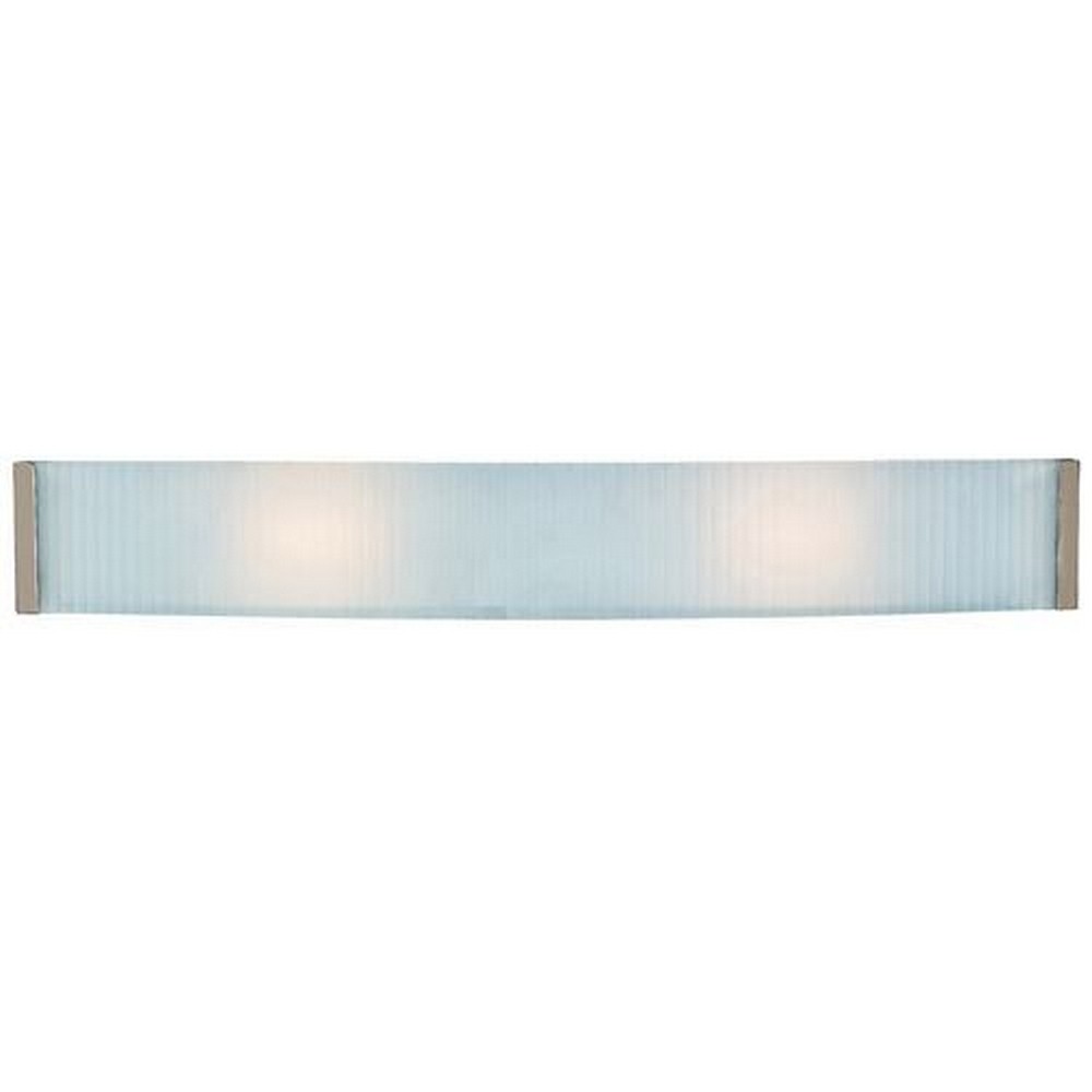 Access Lighting-62043LEDD-BS/CKF-Helium - 32 Inch 30W 1 LED Bath Vanity   Brushed Steel Finish with Checkered Frosted Glass
