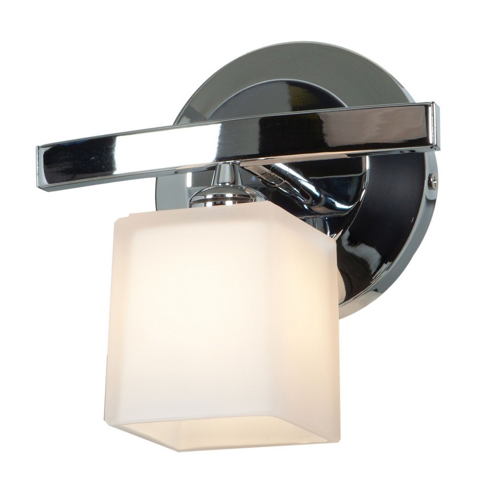 Access Lighting-63811-18-CH/OPL-Sydney-One Light Wall/Bath Vanity Chrome Opal Chrome Finish with Frosted Glass