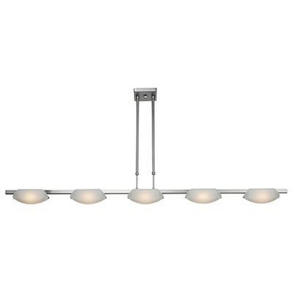 Access Lighting-63959LEDD-MC/FST-Nido-40W 5 LED Convertible Pendant-5 Inches Wide by 4 Inches Tall Matte Chrome  Oil Rubbed Bronze Finish with Frosted Glass