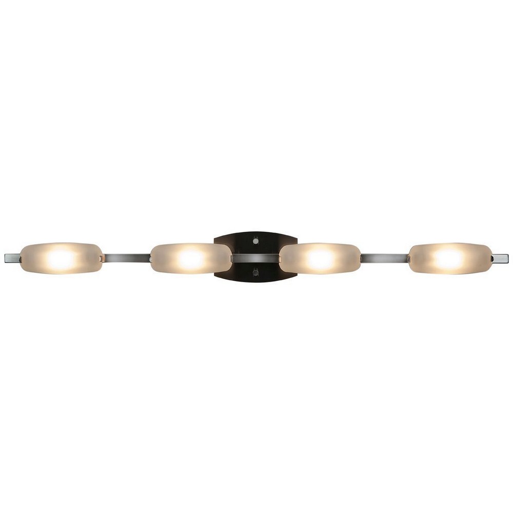 Access Lighting-63961LEDD-MC/FST-Nido-32W 4 LED Semi-Flush Mount-3 Inches Wide by 5 Inches Tall Matte Chrome  Oil Rubbed Bronze Finish with Frosted Glass