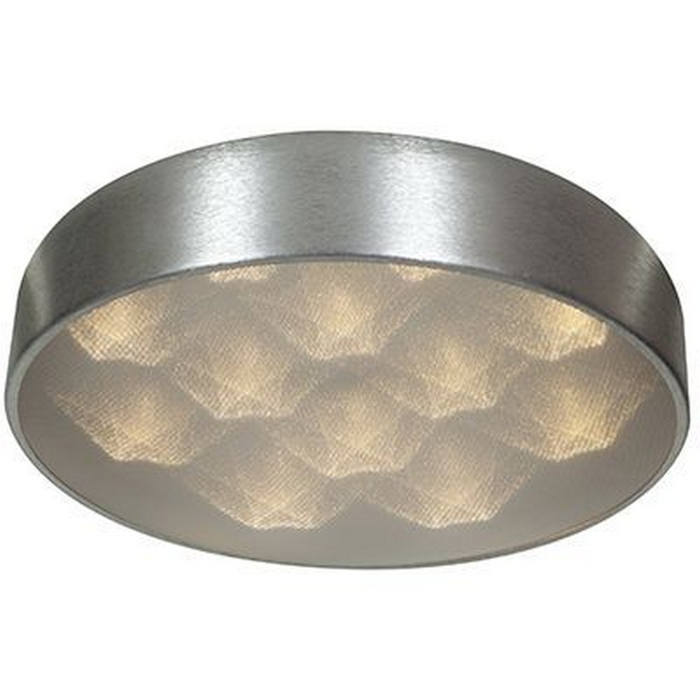 Access Lighting-70080LEDD-BSL/ACR-Meteor-27W 9 LED Flush Mount-13.25 Inches Wide by 3 Inches Tall   Brushed Silver Finish with Acrylic Glass
