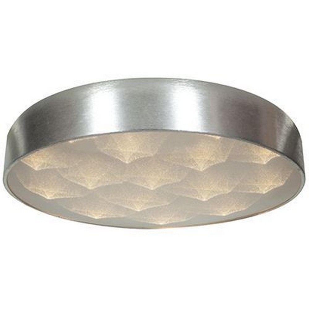Access Lighting-70081LEDD-BSL/ACR-Meteor-36W 12 LED Flush Mount-18 Inches Wide by 4.5 Inches Tall   Brushed Silver Finish with Acrylic Glass