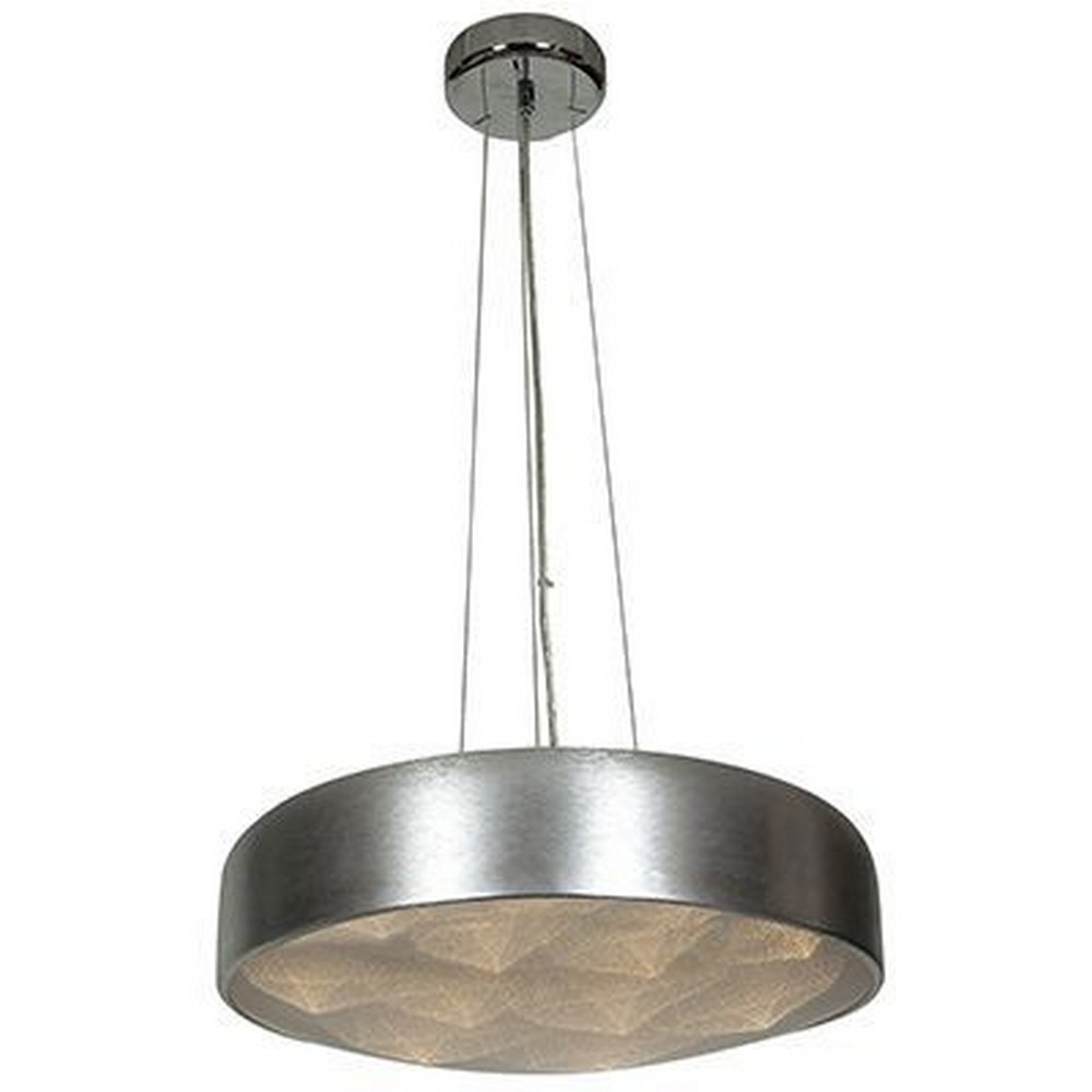 Access Lighting-70083LEDD-BSL/ACR-Meteor-36W 12 LED Pendant-18 Inches Wide by 4.5 Inches Tall   Brushed Silver Finish with Acrylic Glass
