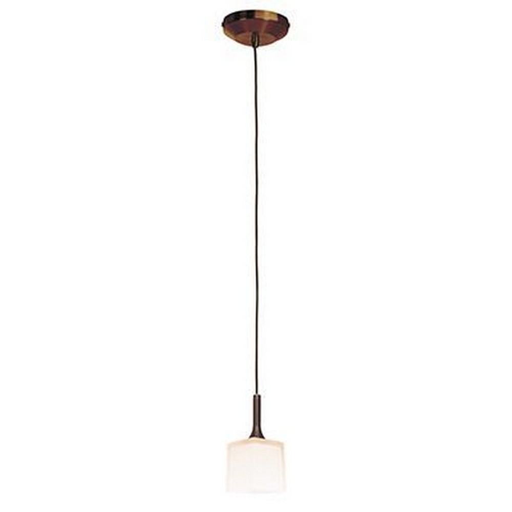 Access Lighting-96918-0-BRZ/OPL-Omega-One Light Pendant (Canopy Sold Separately)-3 Inches Wide by 3.5 Inches Tall   Bronze Finish with Opal Glass