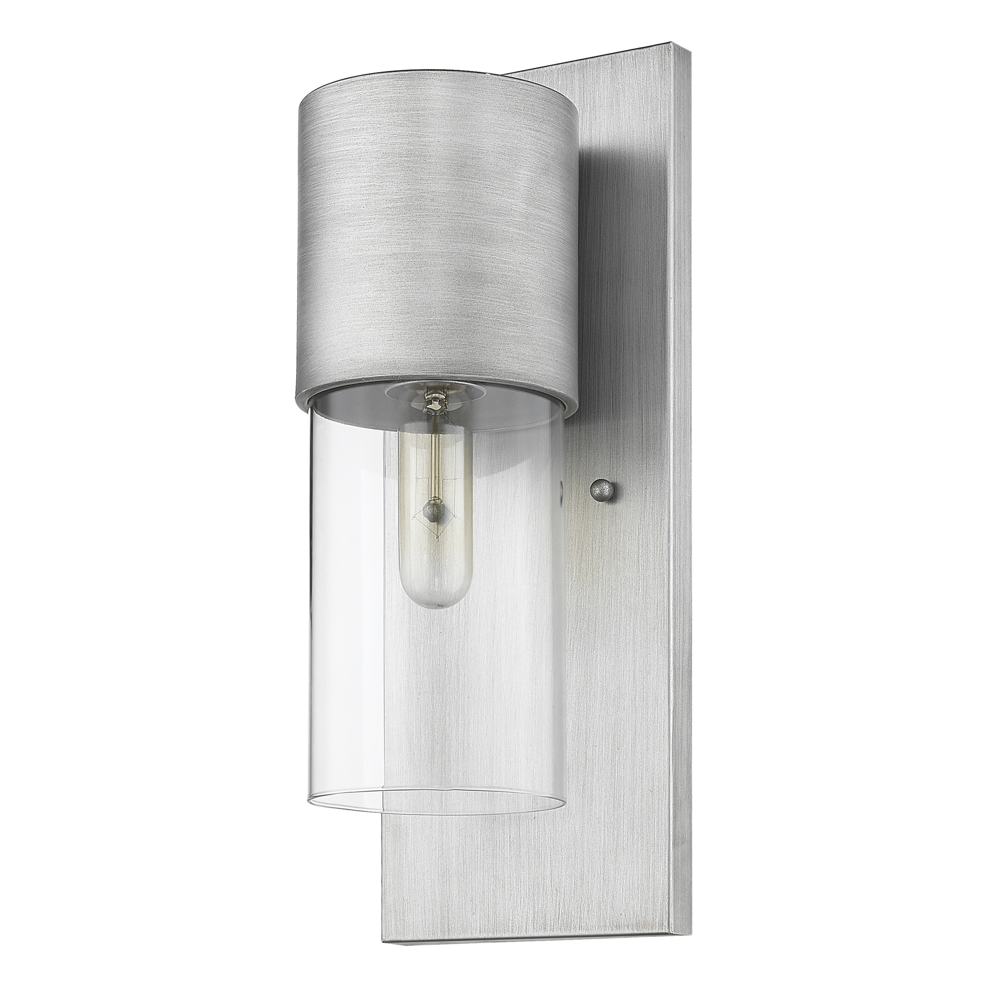 Acclaim Lighting-1511MN/CL-Cooper 1-Light Wall Light in Modern Style - 6 Inches Wide by 16 Inches High Clear Glass  Matte Nickel Finish