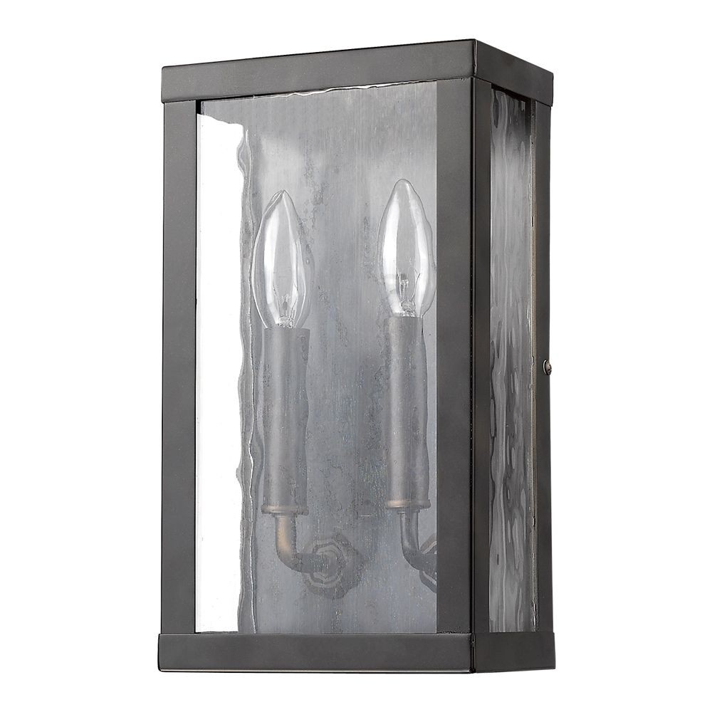 Acclaim Lighting-1520ORB-Charleston - Two Light Outdoor Wall Lantern - 6.75 Inches Wide by 12 Inches High   Oil Rubbed Bronze Finish with Clear Water Glass