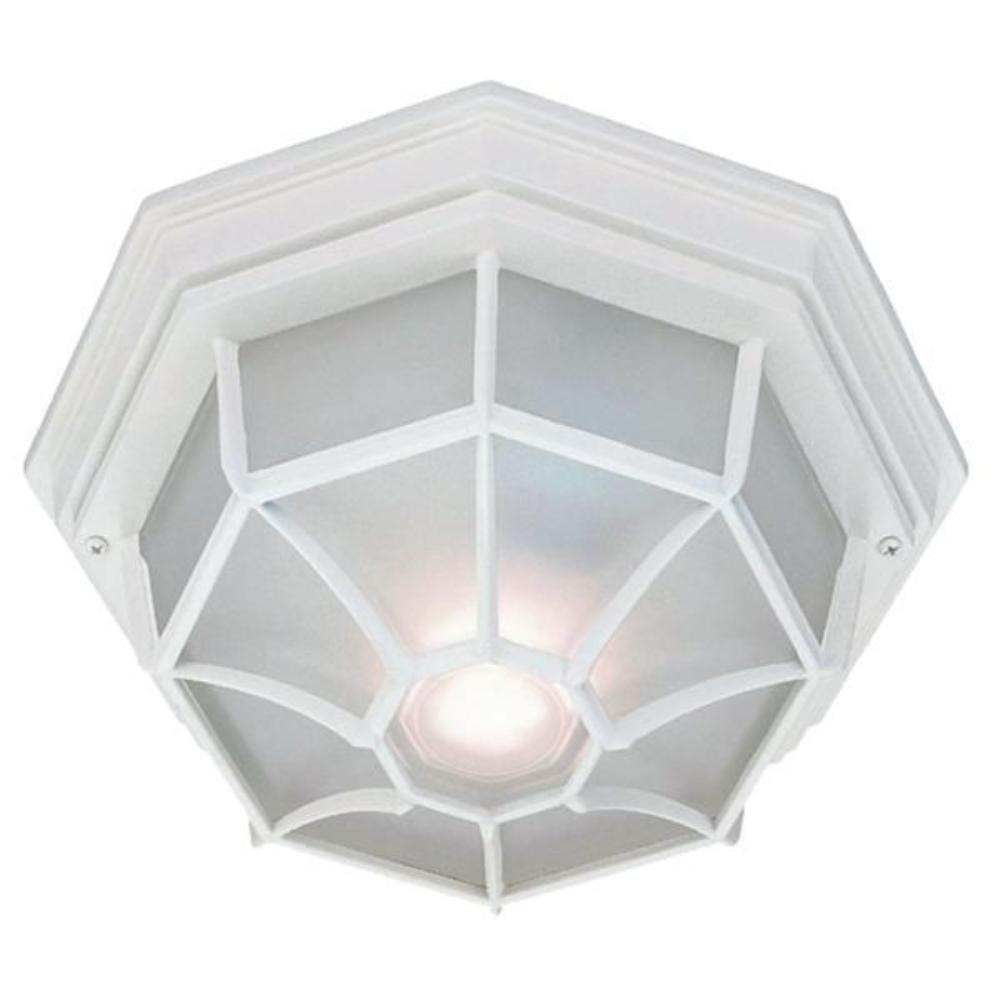 Acclaim Lighting-2002TW-Two Light Outdoor Flush Mount - 11 Inches Wide by 5 Inches High   Textured White Finish with Frosted Glass