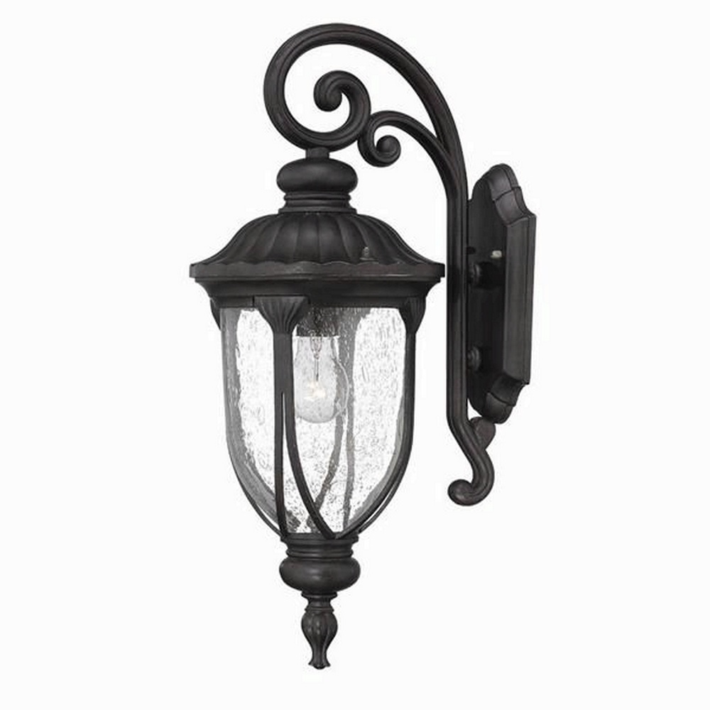 Acclaim Lighting-2212BC-Laurens - One Light Wall Lantern - 9 Inches Wide by 22.5 Inches High Black  Matte BlackFinish with Clear Seeded Glass