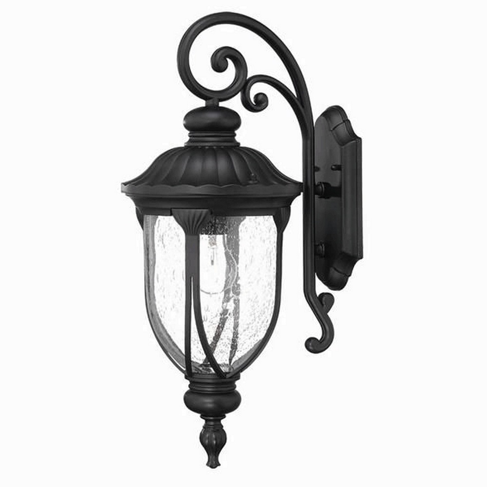 Acclaim Lighting-2212BK-Laurens - One Light Wall Lantern - 9 Inches Wide by 22.5 Inches High Matte Black  Matte BlackFinish with Clear Seeded Glass