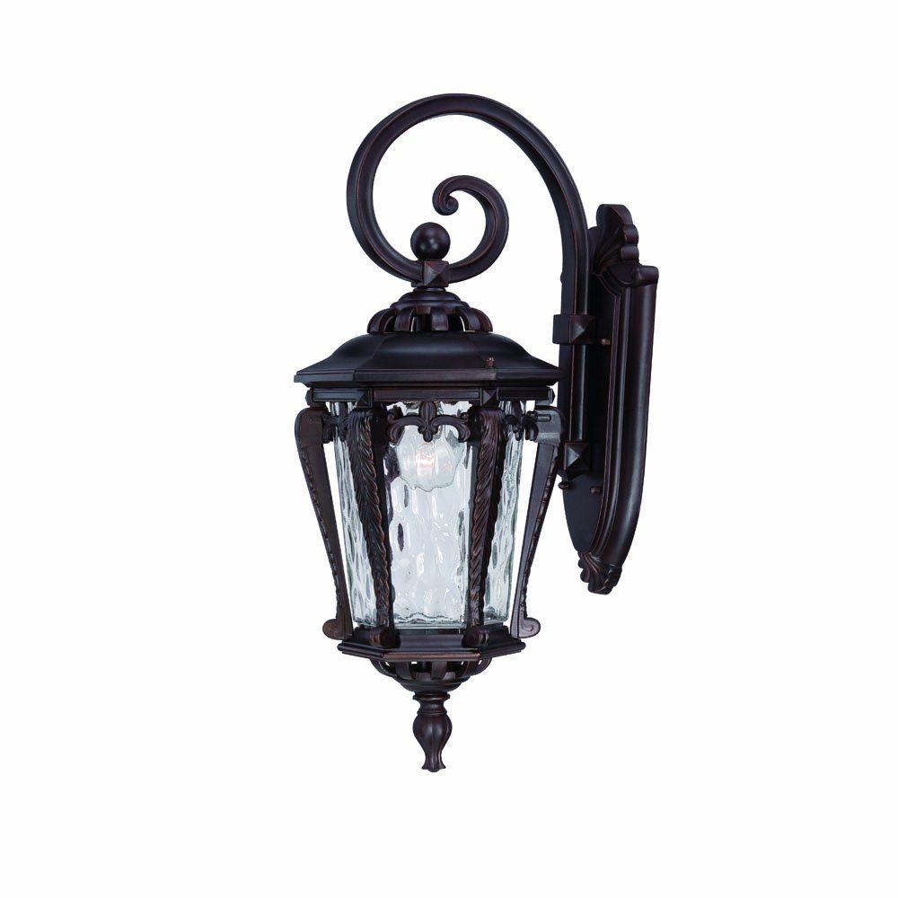 Acclaim Lighting-3552ABZ-Stratford 1 Light Wall Latern - 9.5 Inches Wide by 23 Inches High   This wall mounted fixture features an architectural bronze finish with hammered water glass.