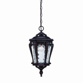 Acclaim Lighting-3556ABZ-Stratford 1 Light Hangind Latern - 9.5 Inches Wide by 19 Inches High   This hanging lantern features an architectural bronze finish with hammered water glass.