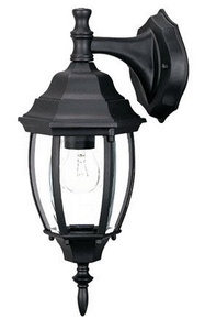 Acclaim Lighting-5010BK-Wexford - One Light Outdoor Wall Mount - 6.25 Inches Wide by 15 Inches High   Matte Black Finish with Clear Beveled Glass