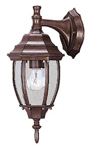 Acclaim Lighting-5010BW-Wexford - One Light Outdoor Wall Mount - 6.25 Inches Wide by 15 Inches High   Burled Walnut Finish with Clear Beveled Glass