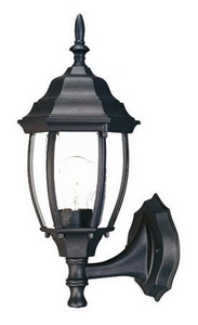 Acclaim Lighting-5011BK-Wexford - One Light Outdoor Wall Mount - 6.25 Inches Wide by 15 Inches High Matte Black  Burled Walnut Finish with Clear Beveled Glass