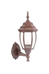 Acclaim Lighting-5011BW-Wexford - One Light Outdoor Wall Mount - 6.25 Inches Wide by 15 Inches High   Burled Walnut Finish with Clear Beveled Glass