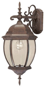Acclaim Lighting-5012BW-Wexford - Three Light Outdoor Wall Mount - 9.25 Inches Wide by 22.5 Inches High Burled Walnut  Burled Walnut Finish with Clear Beveled Glass